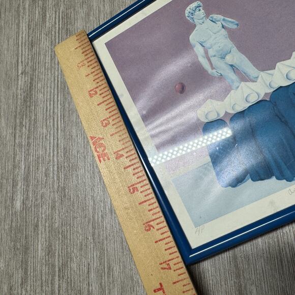 Frank Whipple AP Hand Signed Print Framed "Art Appreciation" 7x7 - Picture 5 of 6